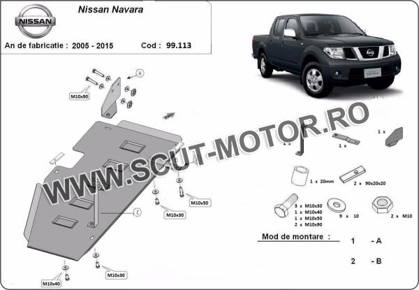 Scut rezervor Nissan Navara D40 1