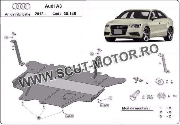 Scut motor Audi A3 (8V) - cutie de viteză manuală 1