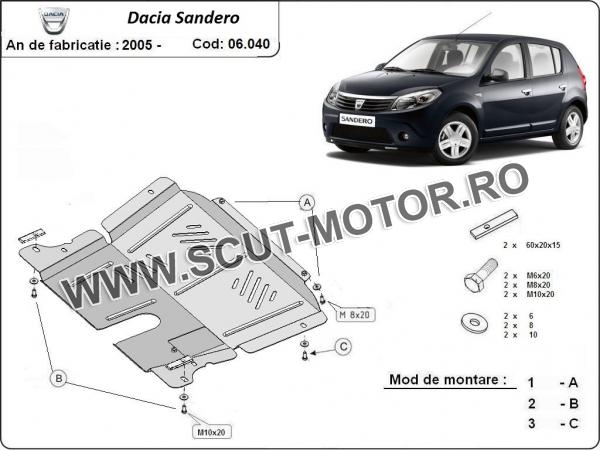 Scut motor Dacia Sandero 1