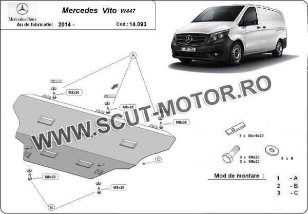 Scut motor Mercedes Vito - W447, 4x2, 1.6 D 1