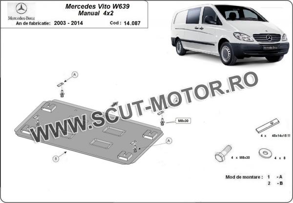 Scut motor metalic Mercedes Vito W639 - 2.2 D 4x2 1