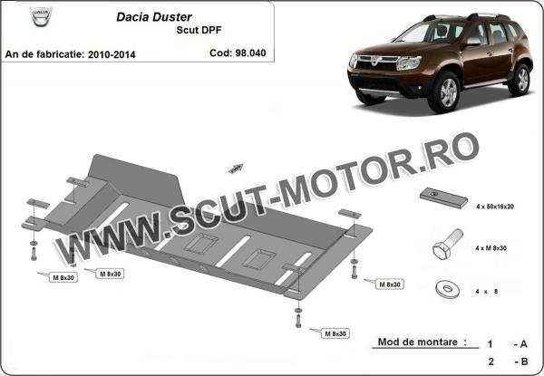Scut filtru particule Dacia Duster 1