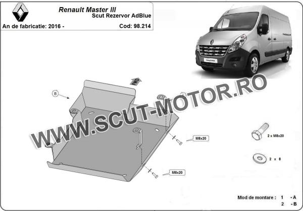 Scut rezervor AdBlue Renault Master 3 - Model 2 1