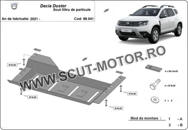 Scut filtru particule Dacia Duster 1