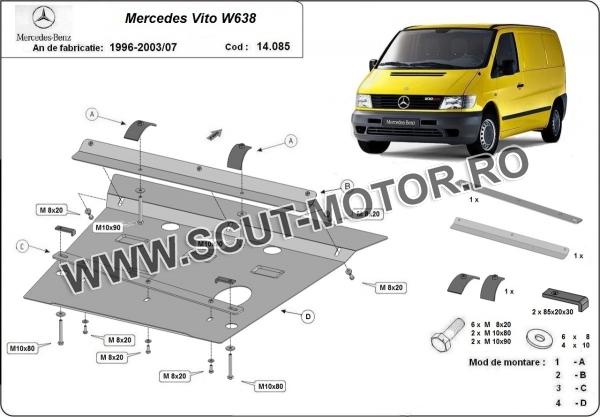 Scut motor și cutie de viteză Mercedes Vito 1
