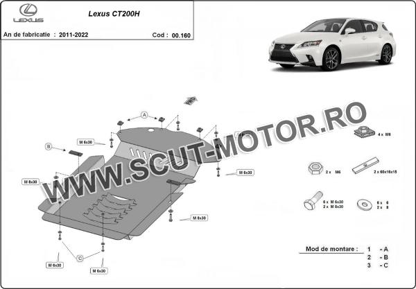 Scut antifurt catalizator pentru Lexus CT200H 1
