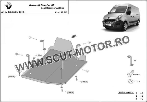 Scut rezervor AdBlue Renault Master 3 - Model 1 1