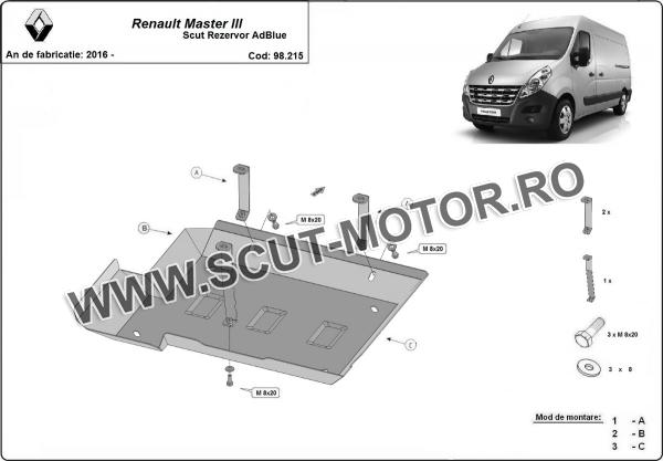 Scut rezervor AdBlue Renault Master 3 - Model 3 1