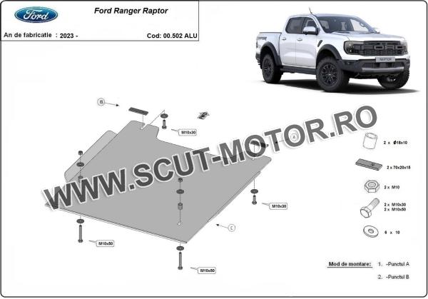 Scut reductor Ford Ranger Raptor  - Aluminium 3
