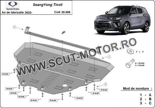 Scut motor metalic SsangYong Tivoli 1