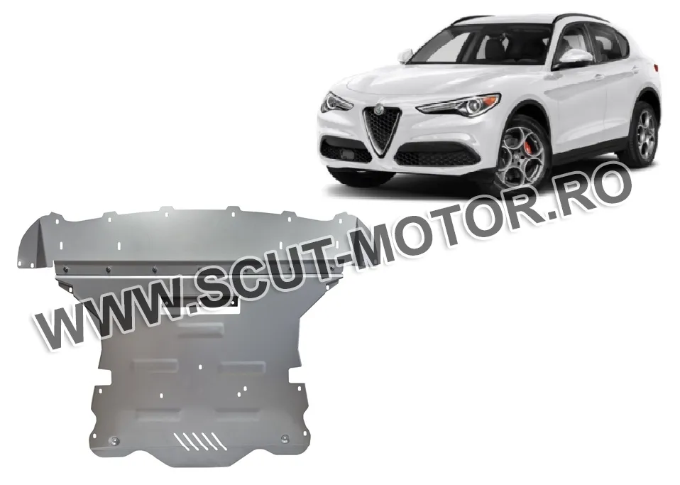 Scut motor din aluminiu Alfa Romeo Stelvio 2016-2025