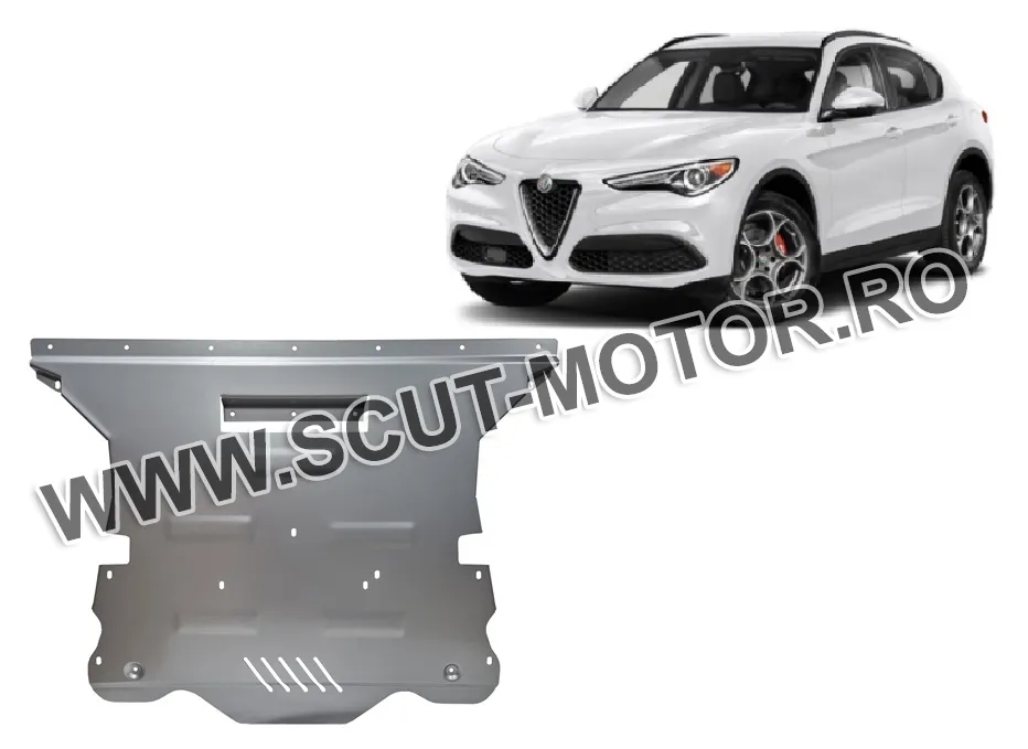 Scut motor din aluminiu Alfa Romeo Stelvio 2016-2025