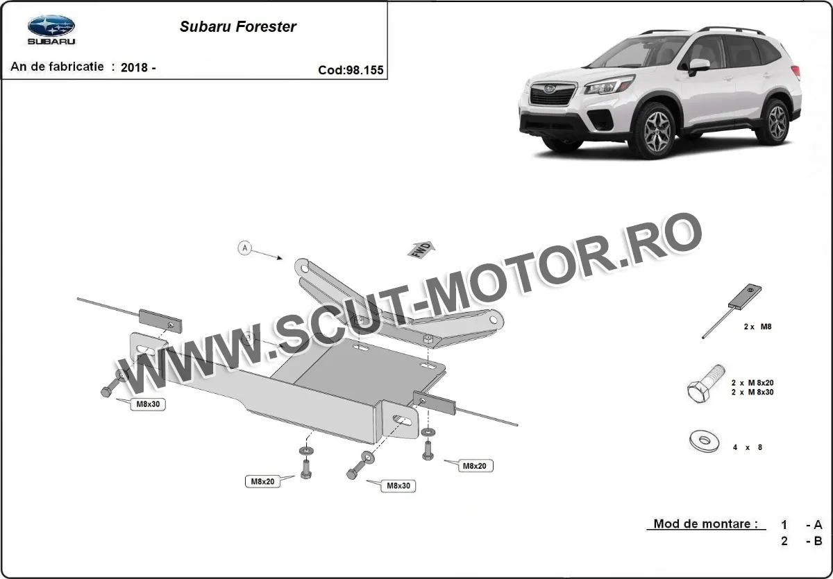 Scut diferențial Subaru Forester 2018-2025